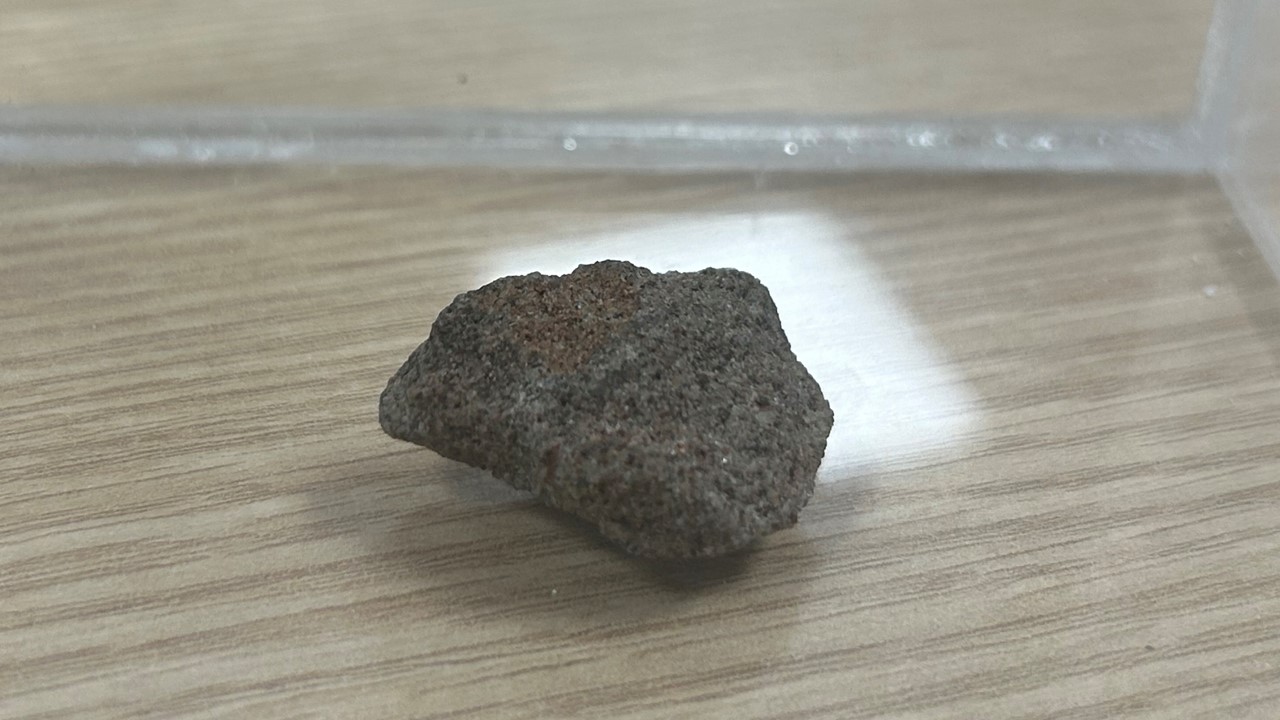 Tiny fragment of the Stone of Destiny / Stone of Scone. Copyright Scottish National Party